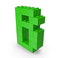 Toy Bricks Green Letter B PNG & PSD Images