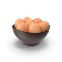 Brown Food Eggs In Wooden Bowl PNG & PSD Images