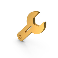 Gold Wrench Symbol PNG & PSD Images