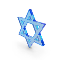 Blue Glass Religious Judaism Symbol PNG & PSD Images