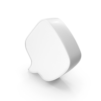 White Speech Bubble Symbol PNG & PSD Images