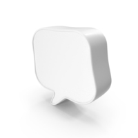 White Speech Bubble Symbol PNG & PSD Images