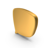 Speech Bubble Chat Frame Gold PNG & PSD Images