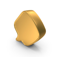 Gold Speech Bubble Symbol PNG & PSD Images