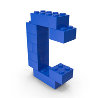 Blue Toy Bricks Letter C PNG & PSD Images