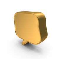 Speech Bubble Chat Frame Gold PNG & PSD Images