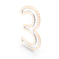 Christmas LED Garland Number 3 PNG & PSD Images