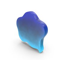 Glowing Blue Speech Bubble Symbol PNG & PSD Images