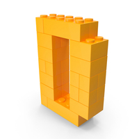 Toy Bricks Yellow Letter D PNG & PSD Images