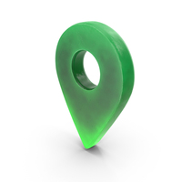 Green Glowing Location Pin Symbol PNG & PSD Images