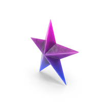 Glowing Blue & Pink Star PNG & PSD Images