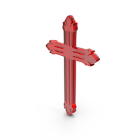 Red Glass Modern Cross Symbol PNG & PSD Images