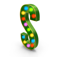 Christmas Colorful Light Letter S PNG & PSD Images