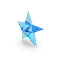 Blue Glass One Star Rating Symbol PNG & PSD Images