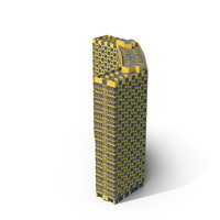 Yellow & Blue Checkered Building PNG & PSD Images