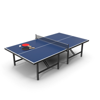 Ping Pong Table, Paddles And Ball PNG & PSD Images
