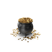 Cauldron With Coins PNG & PSD Images