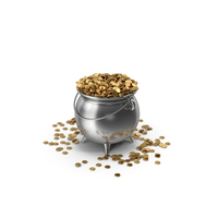 Cauldron With Coins PNG & PSD Images