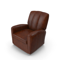 Leather Armchair Brown PNG & PSD Images