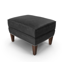 Black Leather Ottoman PNG & PSD Images