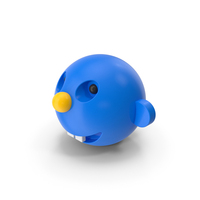 Blue Cartoon Bald Smiley Face PNG & PSD Images