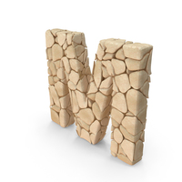 Rock Letter M PNG & PSD Images