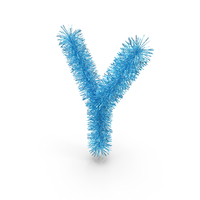 Christmas Tinsel Letter Y PNG & PSD Images
