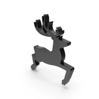Black Deer Christmas Symbol PNG & PSD Images