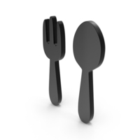 Fork Spoon Logo Black PNG & PSD Images