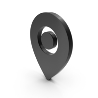 Black Navigation Pin Symbol PNG & PSD Images