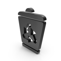 Recycle Bin Logo Black PNG & PSD Images