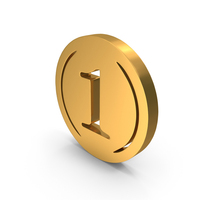 Number One Coin Logo Gold PNG & PSD Images