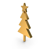 Tree Christmas Logo Gold PNG & PSD Images