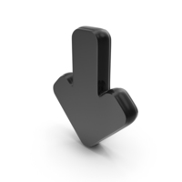 Black Down Arrow Symbol PNG & PSD Images