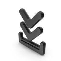 Black Download Double Arrow Symbol PNG & PSD Images