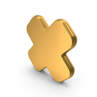 Gold Cross Wrong Symbol PNG & PSD Images