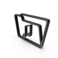 Folder Music Songs Logo Black PNG & PSD Images
