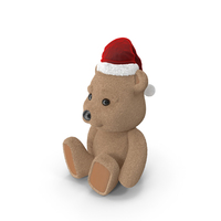 Teddy Bear With Santa Hat PNG & PSD Images