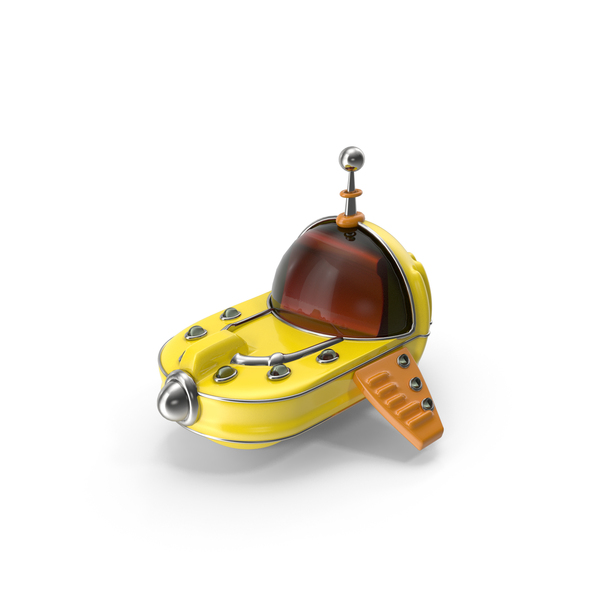 Cartoon UFO Yellow PNG & PSD Images