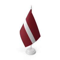 Latvia Flag On A Stand PNG & PSD Images