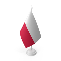 Poland Flag On A Stand PNG & PSD Images