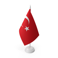 Turkey Flag On A Stand PNG & PSD Images