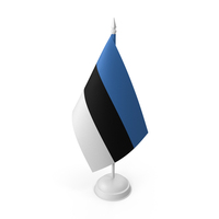 Estonia Flag On A Stand PNG & PSD Images