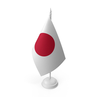 Japan Flag On A Stand PNG & PSD Images