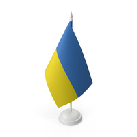 Ukraine Flag On A Stand PNG & PSD Images