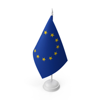 EU Flag On A Stand PNG & PSD Images