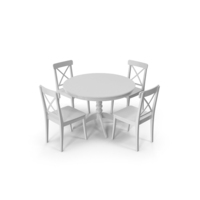 Ikea Ingolf Chair and Liatorp Table PNG & PSD Images