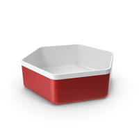 Red Hexagonal Serving Container PNG & PSD Images