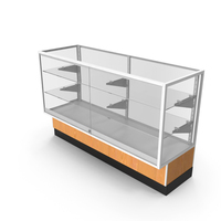 Glass Front Lock Display with Shelves Light Wood White PNG & PSD Images
