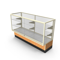 Glass Front Lock Display With Shelves Light Wood Beige PNG & PSD Images